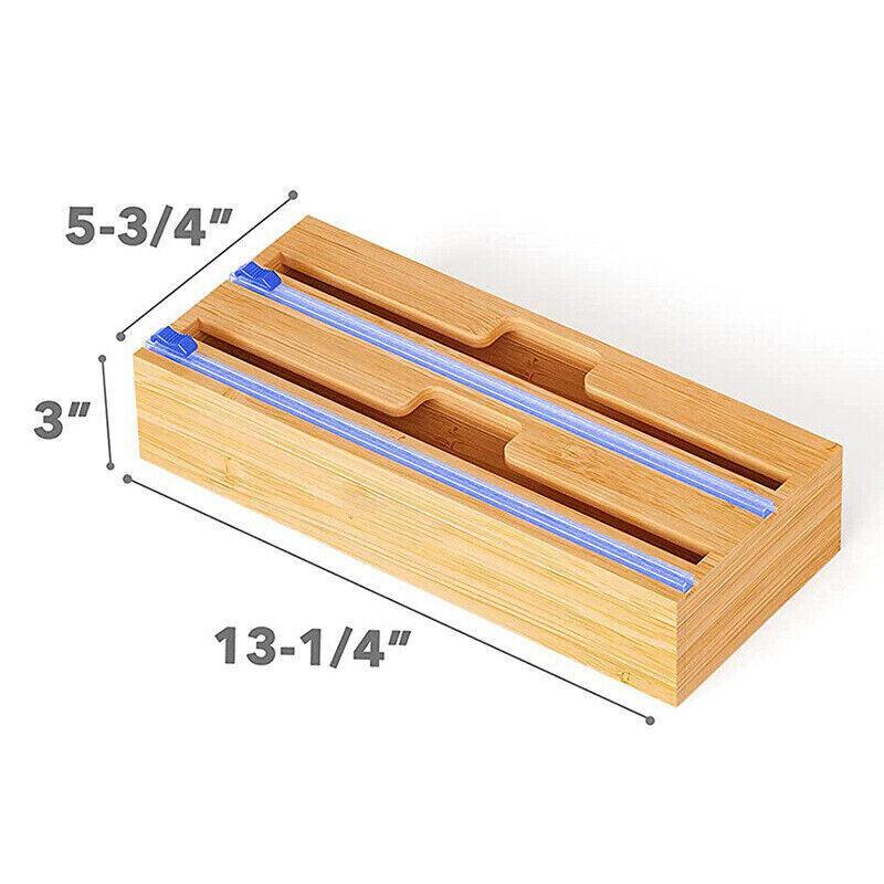 Bamboo Wrap Dispenser Box in Two Drawer Sizes | StorageOZ