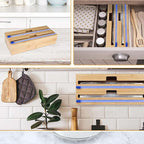 Bamboo Wrap Dispenser Box in Two Drawer Sizes | StorageOZ