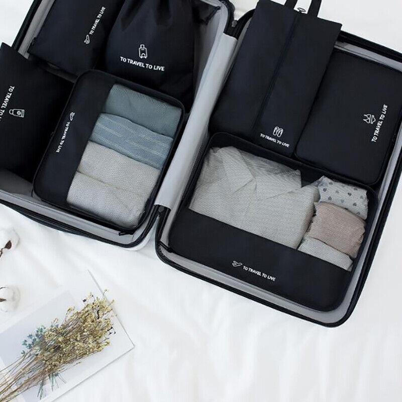 7 Pcs Travel Packing Cubes Luggage Organiser | StorageOZ
