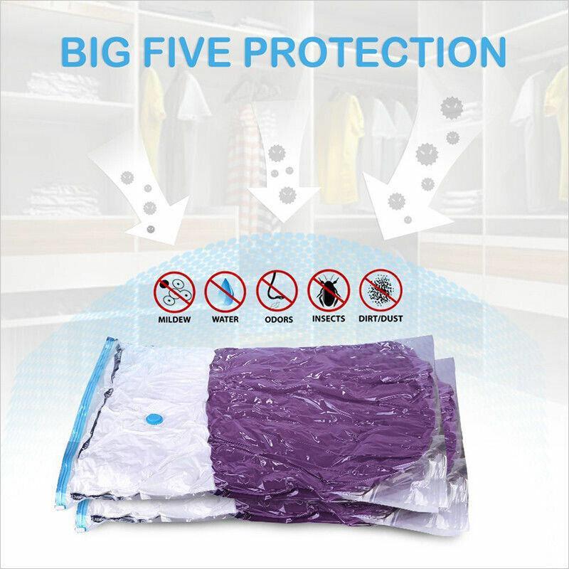 6 Pcs Vacuum Compression Bags Four Sizes | StorageOZ