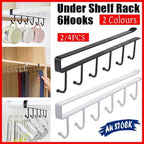 2 Pcs 6 Hook Iron Wall Rack in Two Colours | StorageOZ