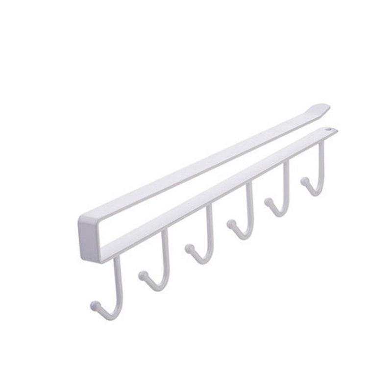 2 Pcs 6 Hook Iron Wall Rack in Two Colours | StorageOZ