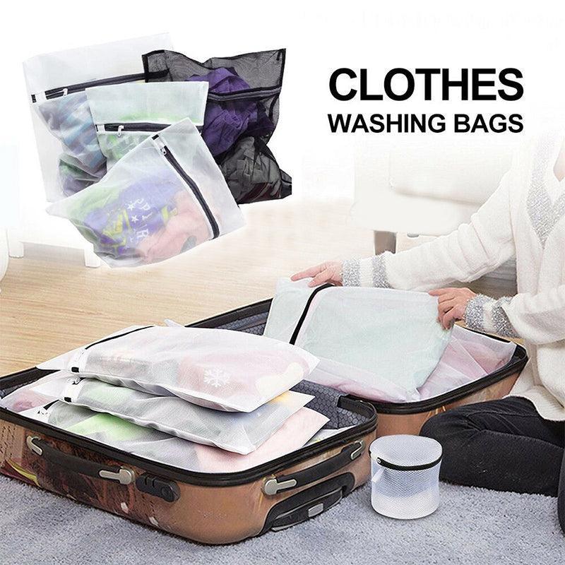 4 Pcs Mesh Travel Wash Bag Set with Hooks | StorageOZ