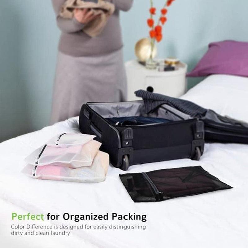 4 Pcs Mesh Travel Wash Bag Set with Hooks | StorageOZ