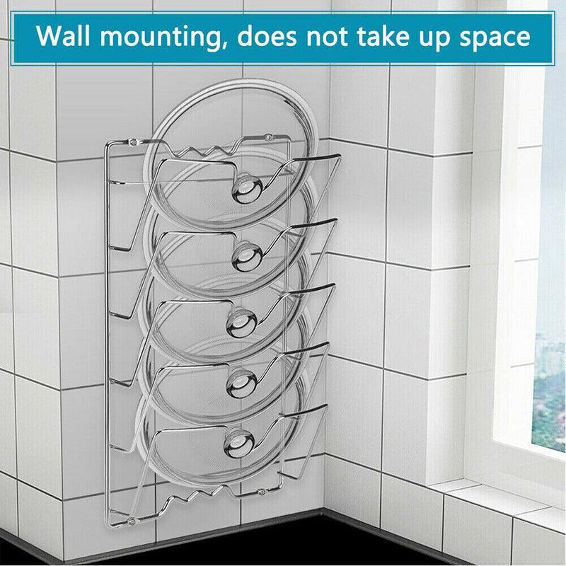 Kitchen Cupboard Pot Lid Rack for Five Lids | StorageOZ