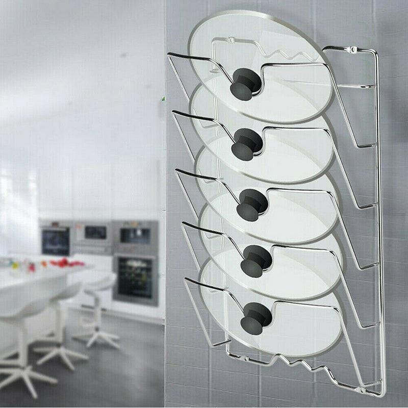 Kitchen Cupboard Pot Lid Rack for Five Lids | StorageOZ