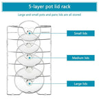 Kitchen Cupboard Pot Lid Rack for Five Lids | StorageOZ