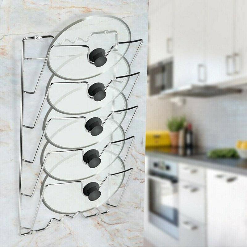 Kitchen Cupboard Pot Lid Rack for Five Lids | StorageOZ