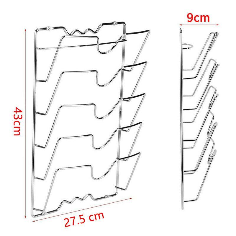 Kitchen Cupboard Pot Lid Rack for Five Lids | StorageOZ