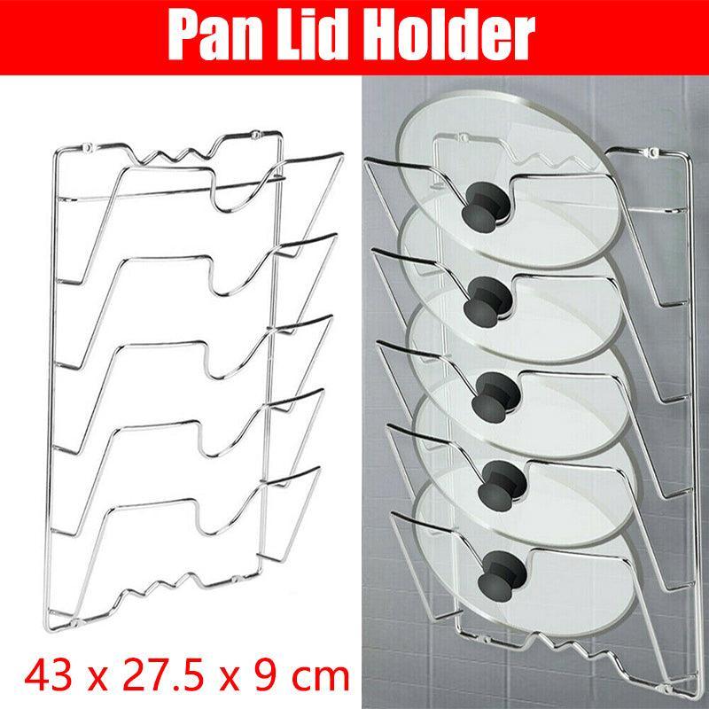 Kitchen Cupboard Pot Lid Rack for Five Lids | StorageOZ