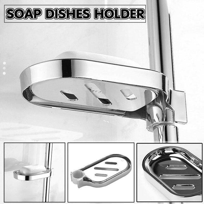 Silver Shower Hose Soap Dish Holder Rack | StorageOZ