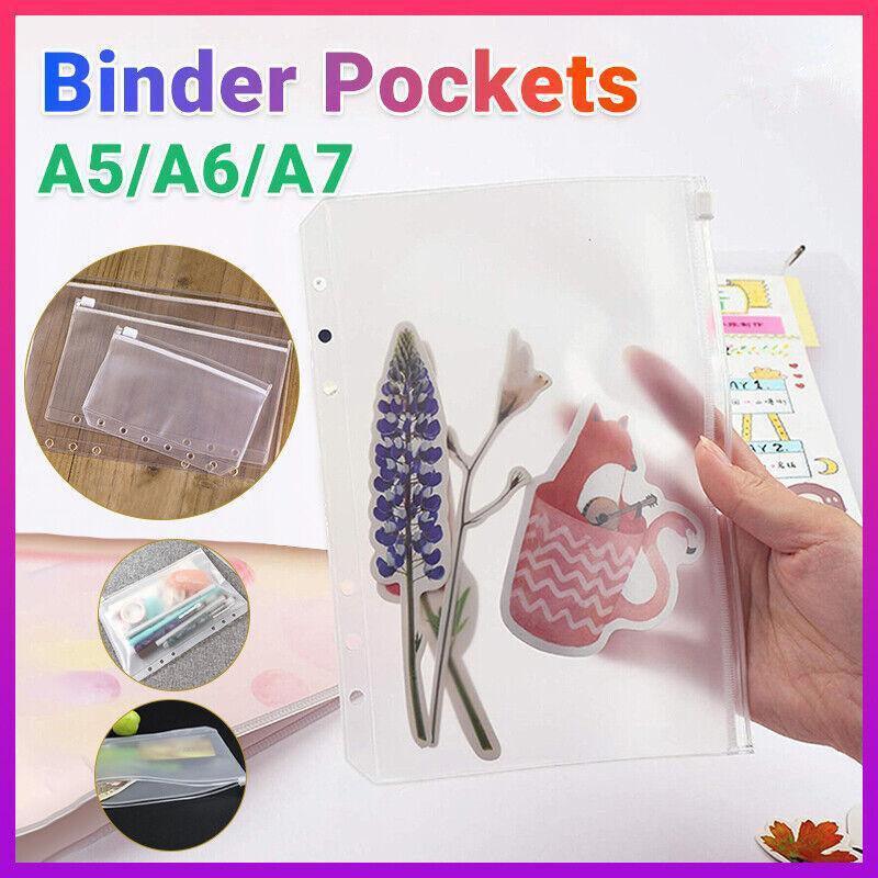 12 Pcs Binder Pockets in Three Paper Sizes | StorageOZ