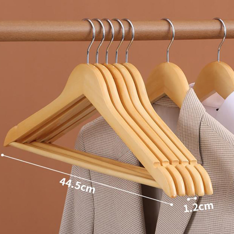 10 Pcs Wooden Clothes Hanger Closet Rail Set | StorageOZ