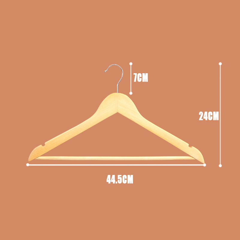 10 Pcs Wooden Clothes Hanger Closet Rail Set | StorageOZ