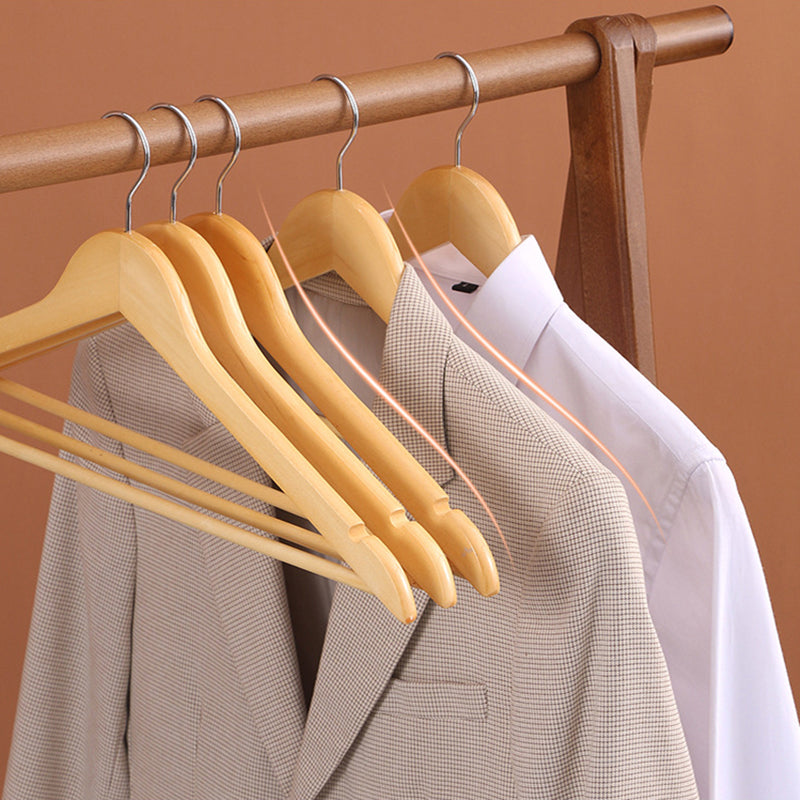 10 Pcs Wooden Clothes Hanger Closet Rail Set | StorageOZ