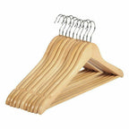 10 Pcs Wooden Clothes Hanger Closet Rail Set | StorageOZ