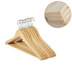 10 Pcs Wooden Clothes Hanger Closet Rail Set | StorageOZ