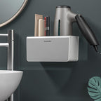 No Drill Wall Hair Dryer Holder Bathroom Rack | StorageOZ