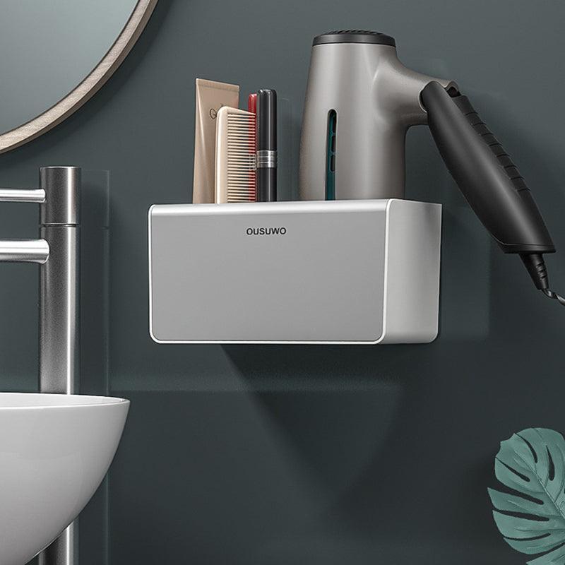 No Drill Wall Hair Dryer Holder Bathroom Rack | StorageOZ