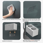 No Drill Wall Hair Dryer Holder Bathroom Rack | StorageOZ