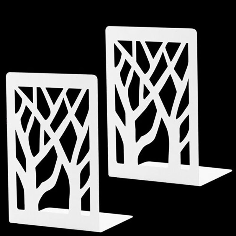 Metal Tree Pattern Bookend Pair Shelf Set | StorageOZ