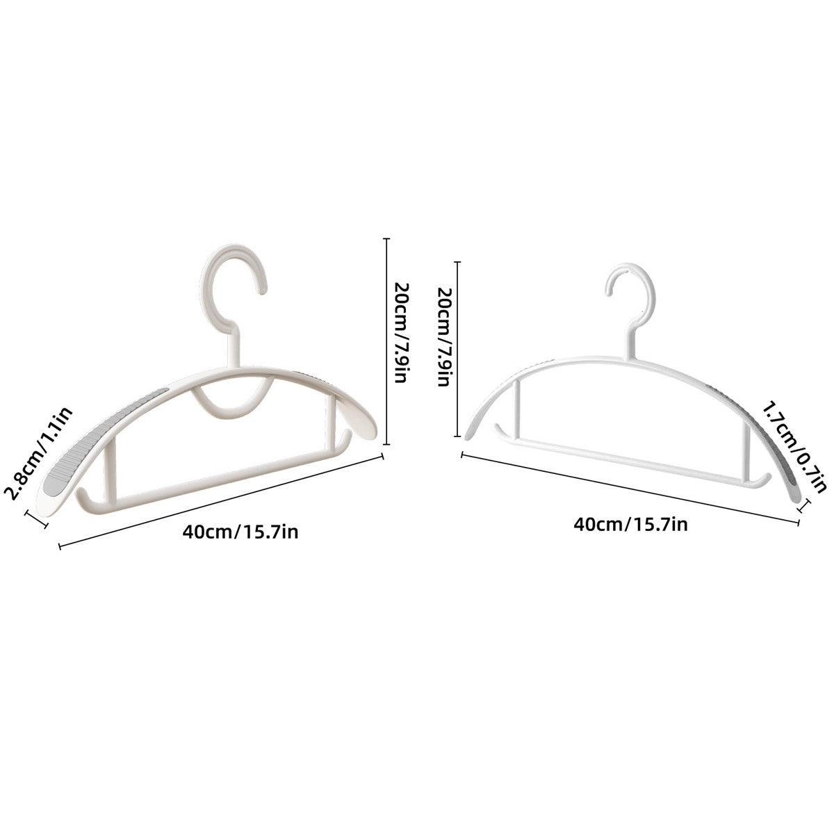 10 Pcs Plastic Half Round Hangers Two Widths | StorageOZ