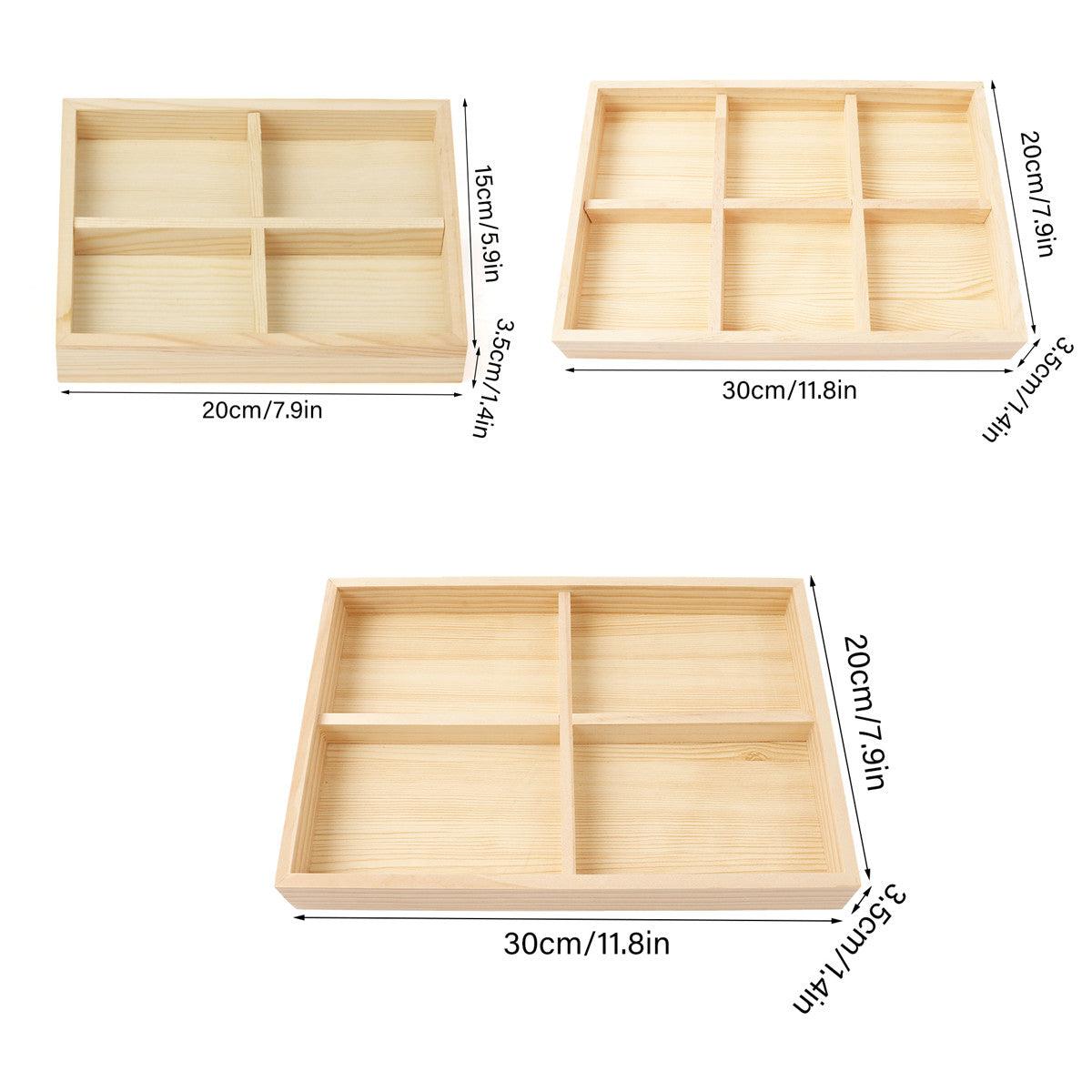 5 Pcs Wooden Jewellery Trays Three Layouts | StorageOZ