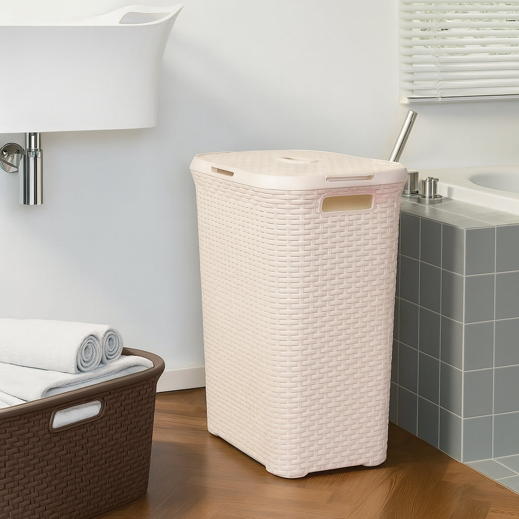 Rattan Style Laundry Basket Two Colours Set | StorageOZ