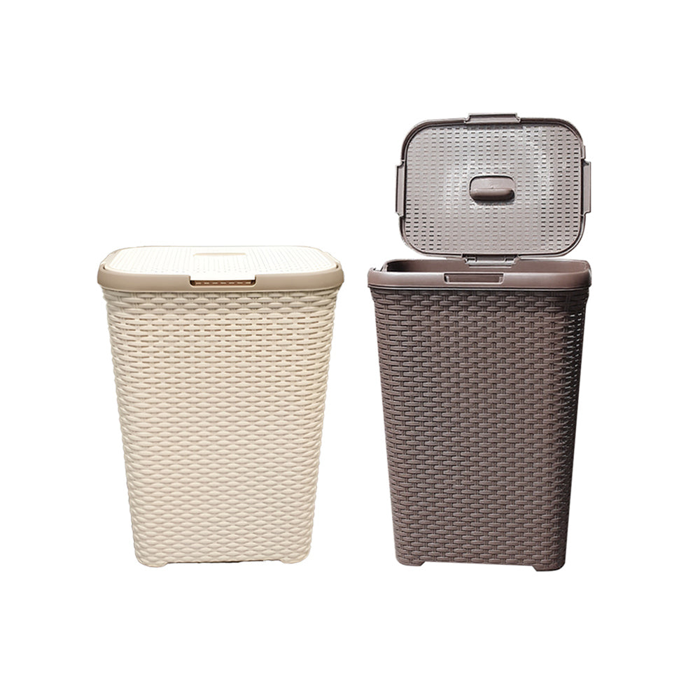 Rattan Style Laundry Basket Two Colours Set | StorageOZ