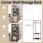 Corner Hat Coat Rack Two Colours Organiser | StorageOZ