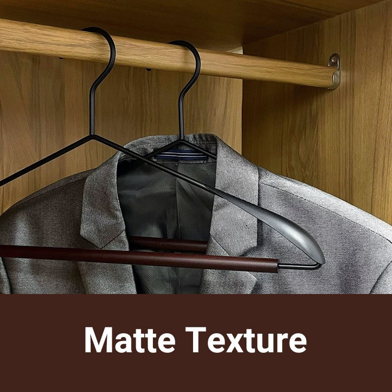 6 Pcs Iron Beech Wood Clothes Hangers Set | StorageOZ