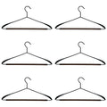 6 Pcs Iron Beech Wood Clothes Hangers Set | StorageOZ