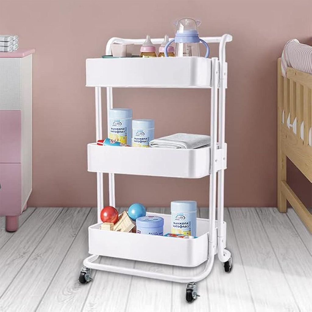 3 Tier Rolling Storage Trolley Three Colours | StorageOZ