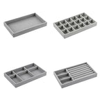 Velvet Jewellery Trays Four Layouts Two Packs | StorageOZ