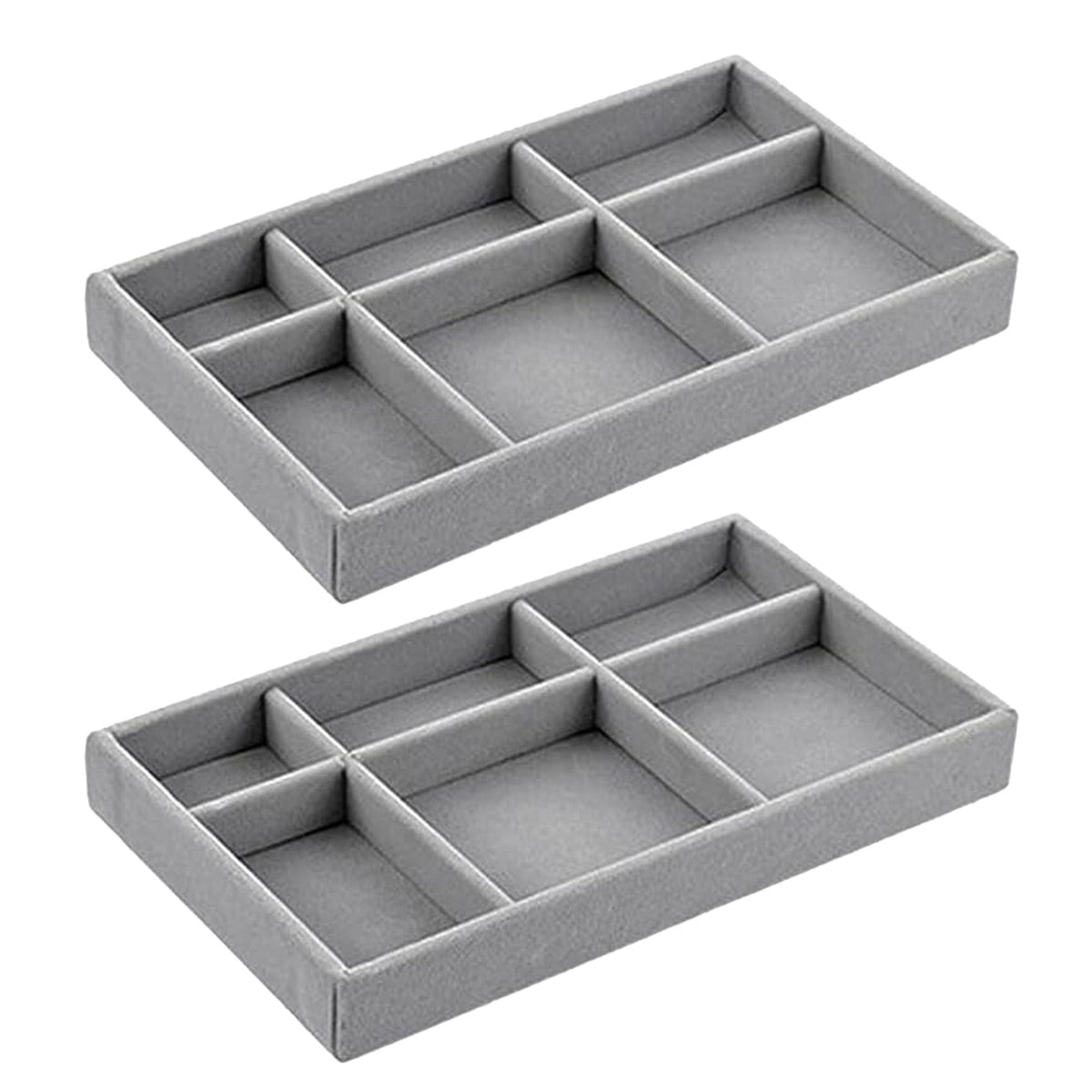 Velvet Jewellery Trays Four Layouts Two Packs | StorageOZ