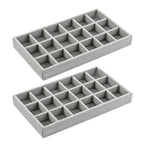 Velvet Jewellery Trays Four Layouts Two Packs | StorageOZ