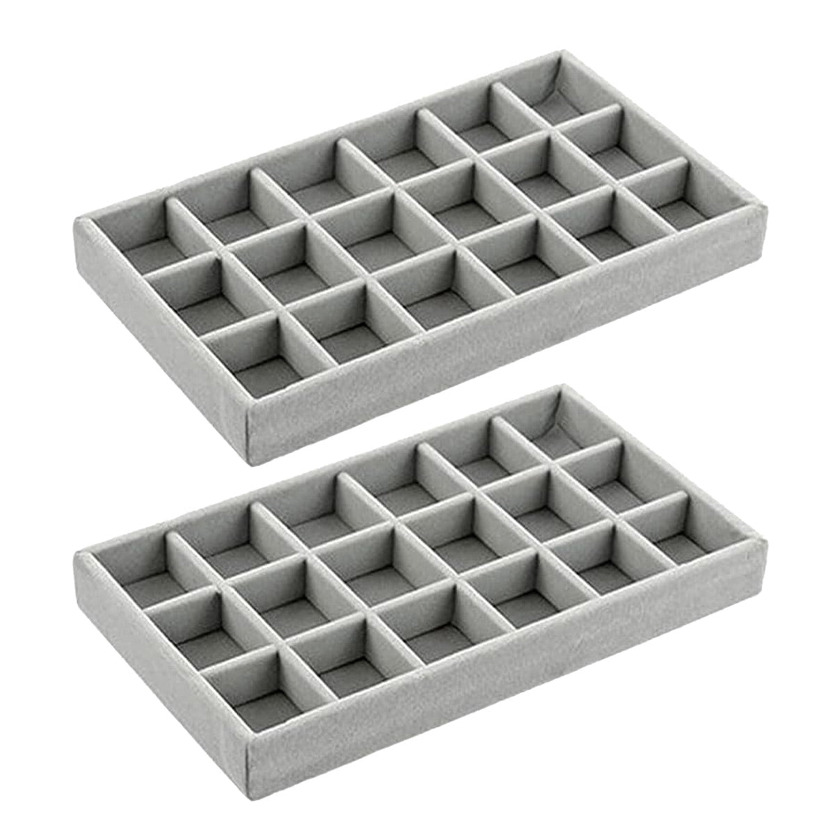 Velvet Jewellery Trays Four Layouts Two Packs | StorageOZ