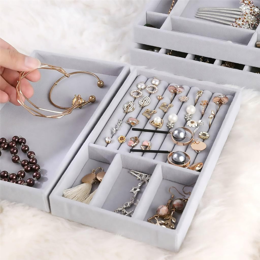 Velvet Jewellery Trays Four Layouts Two Packs | StorageOZ
