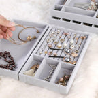 Velvet Jewellery Trays Four Layouts Two Packs | StorageOZ