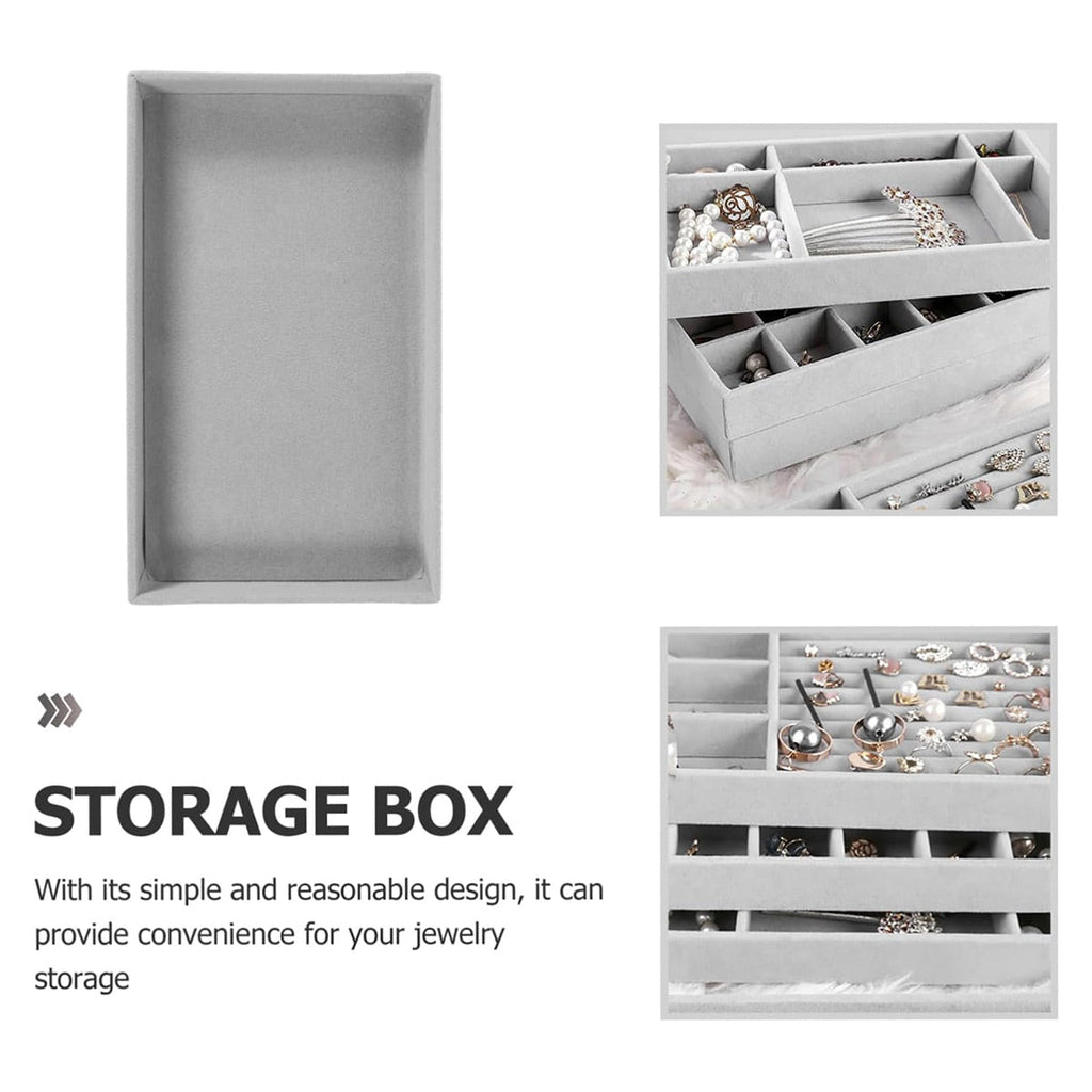 Velvet Jewellery Trays Four Layouts Two Packs | StorageOZ