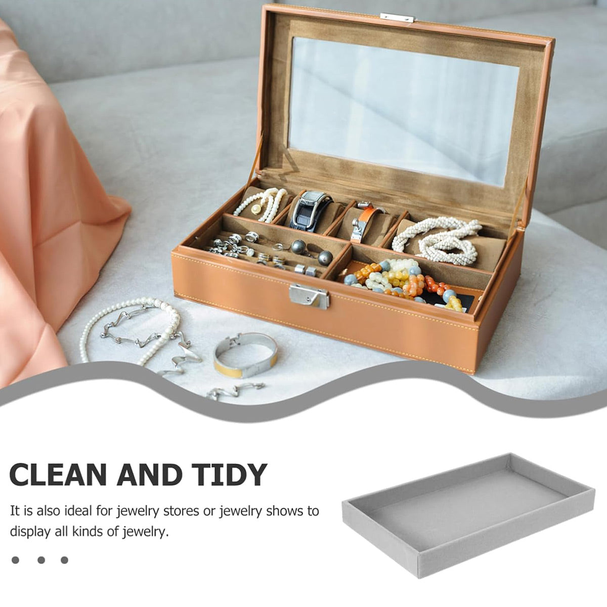 Velvet Jewellery Trays Four Layouts Two Packs | StorageOZ