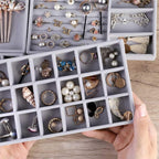 Velvet Jewellery Trays Four Layouts Two Packs | StorageOZ