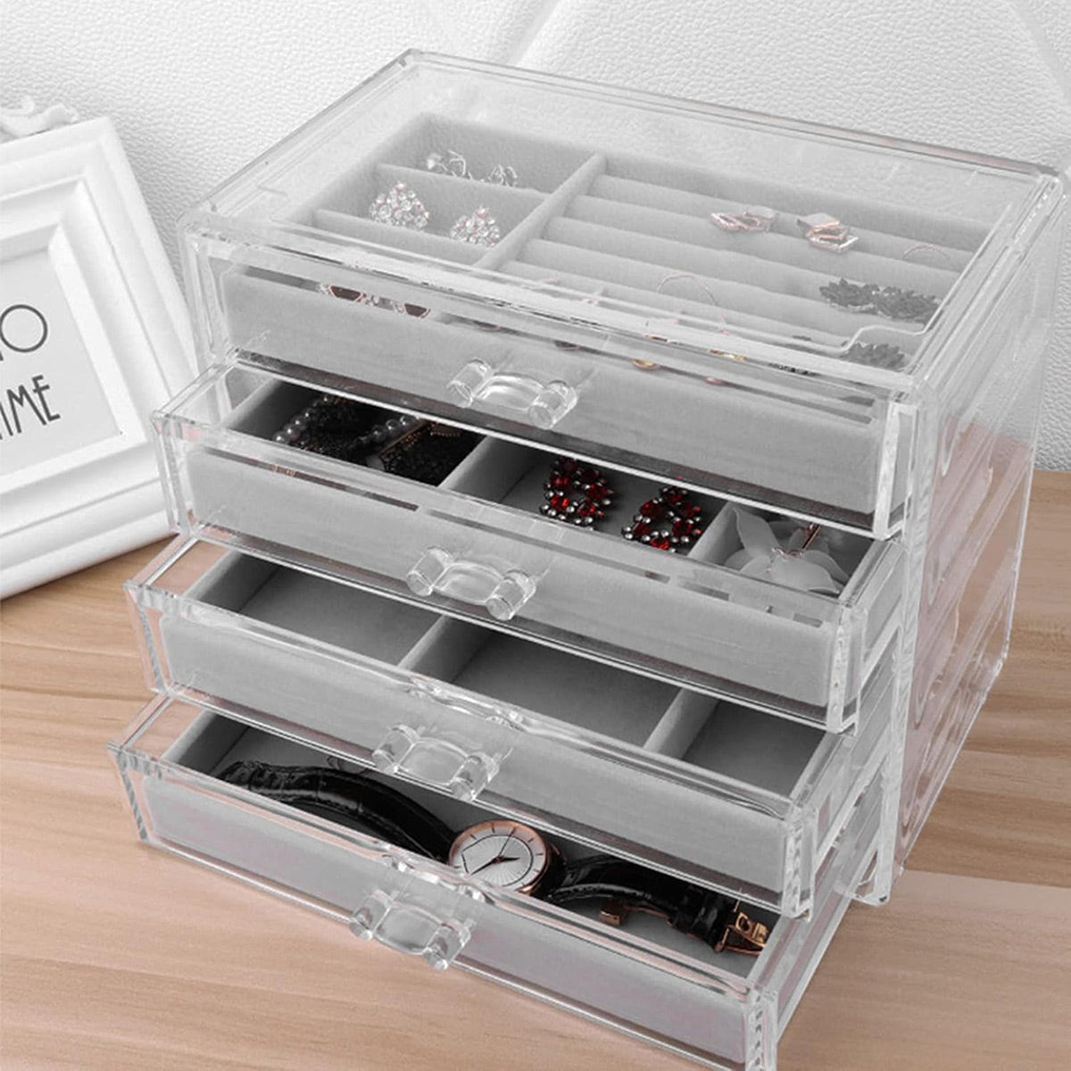 Velvet Jewellery Trays Four Layouts Two Packs | StorageOZ
