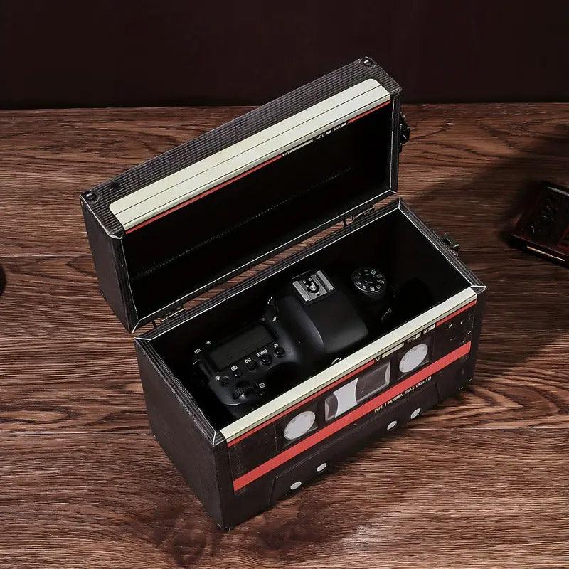 Cassette Style Wooden Storage Box Two Colours | StorageOZ