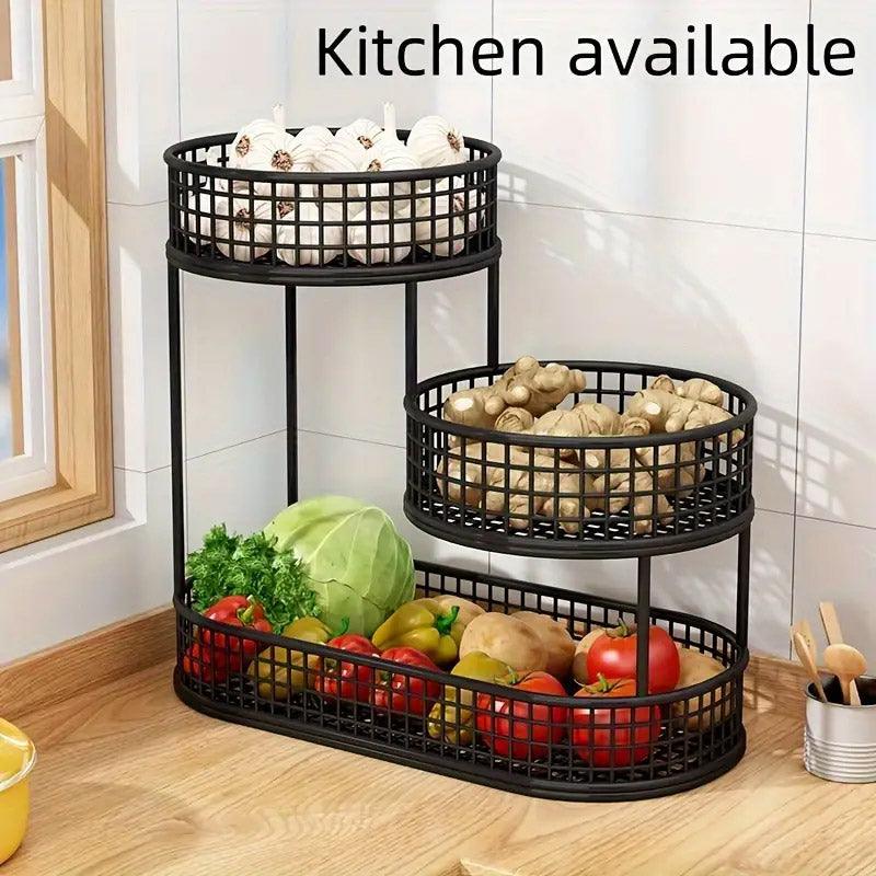 Multi Layer Fruit Snack Rack Two Colours | StorageOZ