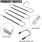 4 Pcs 5 Tier Stainless Trouser Hangers Set | StorageOZ