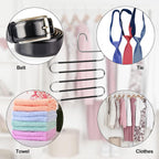 4 Pcs 5 Tier Stainless Trouser Hangers Set | StorageOZ