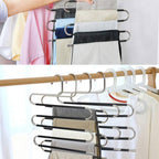4 Pcs 5 Tier Stainless Trouser Hangers Set | StorageOZ