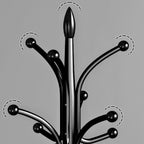 Black Floor Standing Bedroom Coat Rack Set | StorageOZ