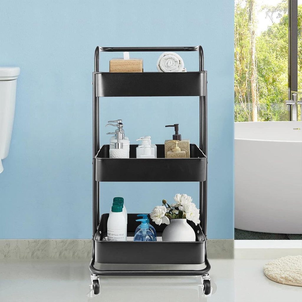 3 Tier Rolling Storage Trolley Three Colours | StorageOZ